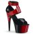 Pleaser Sandales ADORE-700-16 Noir Rouge
