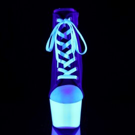 Pleaser Bottines ADORE-700SK-02 Rouge Néon Blanc