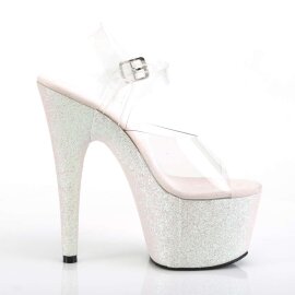Pleaser Sandales ADORE-708HMG Transparent Argent Multi Paillettes