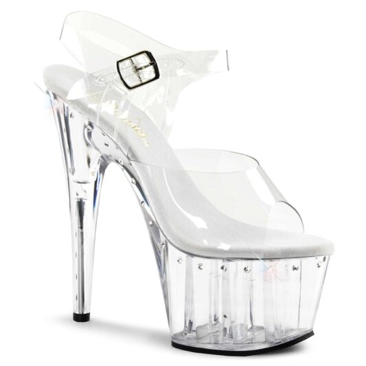 Pleaser Sandales ADORE-708LS Transparent Argent