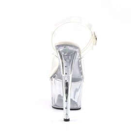 Pleaser Sandales ADORE-708LS Transparent Argent