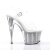 Pleaser Sandales ADORE-708SRS Transparent Argent Strass