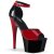 Pleaser Sandales ADORE-789 Rouge Noir