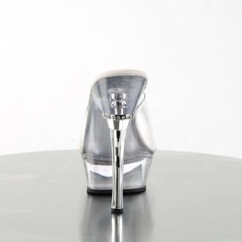 Pleaser Mules ALLURE-601 Transparent Argent