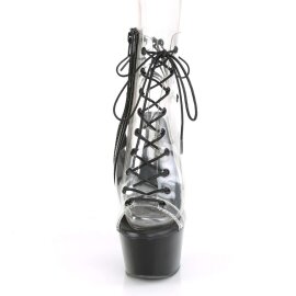 Pleaser Bottines ASPIRE-600-30 Transparent Noir