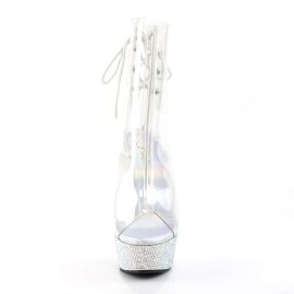 Pleaser Bottines BEJEWELED-1018DM-6 Transparent Argent...