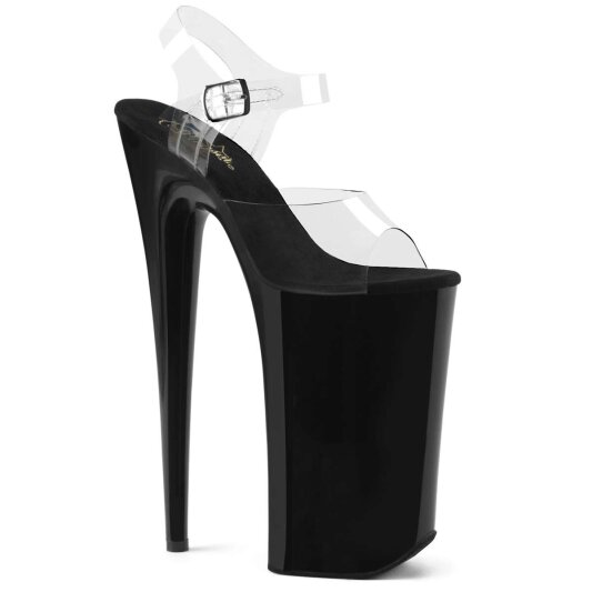 Pleaser Sandales BEYOND-008 Transparent Noir