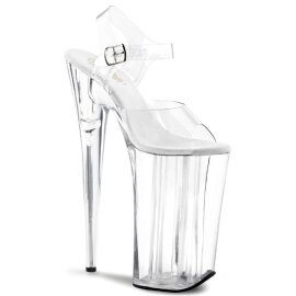 Pleaser Sandales BEYOND-008 Transparent Argent