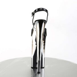 Pleaser Sandales BEYOND-009 Noir Argent Chrome