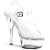 Pleaser Sandales KISS-208LS Transparent Argent