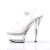 Pleaser Sandales KISS-208LS Transparent Argent