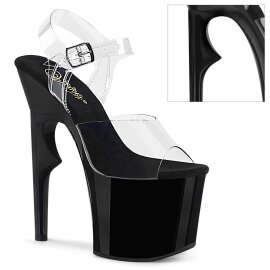 Pleaser Sandales LOVETHORN-708 Transparent Noir