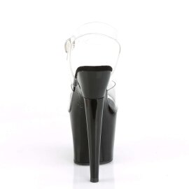 Pleaser Sandales LOVETHORN-708 Transparent Noir
