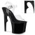 Pleaser Sandales LOVETHORN-708 Transparent Noir