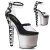 Pleaser Sandales LOVESICK-712T Transparent Noir