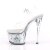 Pleaser Sandales SKY-308GF Transparent Argent Multi Paillettes