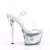 Pleaser Sandales SKY-308GF Transparent Argent Multi Paillettes