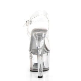 Pleaser Sandales TIPJAR-708-2 Transparent Argent