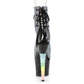 Pleaser Bottines UNICORN-1018G Violet-Bleu Multi Paillettes