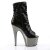 Pleaser Bottines ADORE-1008SQ Noir Chrome EU-38/US-8