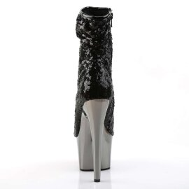 Pleaser Bottines ADORE-1008SQ Noir Chrome EU-39/US-9