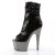 Pleaser Bottines ADORE-1008SQ Noir Chrome EU-39/US-9