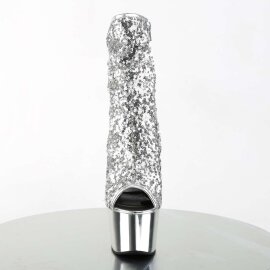 Pleaser Bottines ADORE-1008SQ Argent Multi Strass Chrome...
