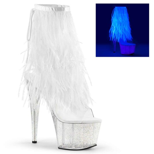 Pleaser Bottines ADORE-1017MFF Transparent Blanc EU-35/US-5