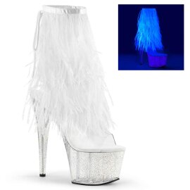 Pleaser Bottines ADORE-1017MFF Transparent Blanc EU-35/US-5