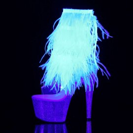 Pleaser Bottines ADORE-1017MFF Transparent Blanc EU-35/US-5