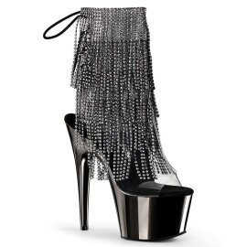 Pleaser Bottines ADORE-1017RSF Transparent Argent Noir...