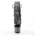 Pleaser Bottines ADORE-1017RSF Transparent Argent Noir Chrome EU-38/US-8