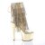 Pleaser Bottines ADORE-1017RSF Or Chrome Transparent EU-40/US-10