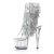 Pleaser Bottines ADORE-1017SQF Transparent Argent EU-40/US-10