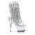 Pleaser Bottines ADORE-1017SQF Transparent Argent EU-40/US-10