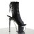 Pleaser Bottines ADORE-1018 Noir Argent Chrome EU-35/US-5