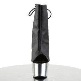 Pleaser Bottines ADORE-1018 Noir Argent Chrome EU-37/US-7