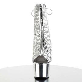Pleaser Bottines ADORE-1018DCS Argent Chrome EU-39/US-9