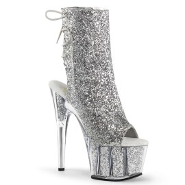 Pleaser Bottines ADORE-1018G Argent Paillettes EU-40/US-10
