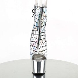 Pleaser Bottines ADORE-1018HG Argent Hologramme Chrome...