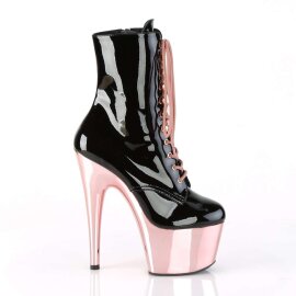 Pleaser Bottines ADORE-1020 Noir Or Rose Chrome EU-42/US-12
