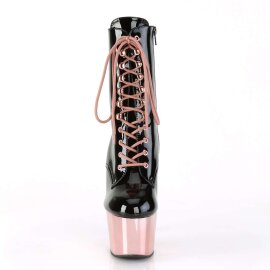 Pleaser Bottines ADORE-1020 Noir Or Rose Chrome EU-35/US-5