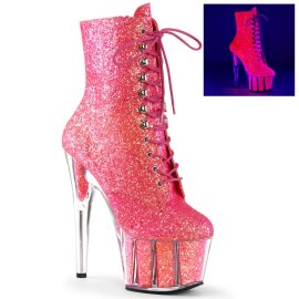 Pleaser Bottines ADORE-1020G Néon-Rose Paillettes...