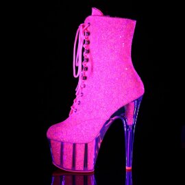 Pleaser Bottines ADORE-1020G Néon-Rose Paillettes EU-35/US-5