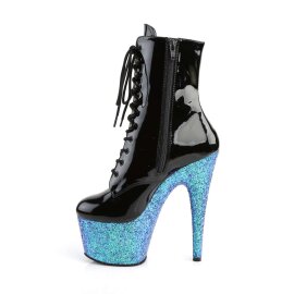 Pleaser Bottines ADORE-1020LG Noir Bleu Paillettes EU-35/US-5