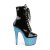 Pleaser Bottines ADORE-1020LG Noir Bleu Paillettes EU-35/US-5