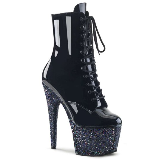 Pleaser Bottines ADORE-1020LG Noir Multi Paillettes EU-35/US-5