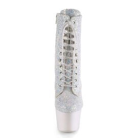 Pleaser Bottines ADORE-1020LG Néon Blanc Multi Paillettes EU-37/US-7