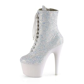 Pleaser Bottines ADORE-1020LG Néon Blanc Multi Paillettes EU-38/US-8