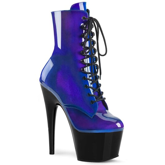 Pleaser Bottines ADORE-1020SHG Bleu-Violet Noir EU-35/US-5